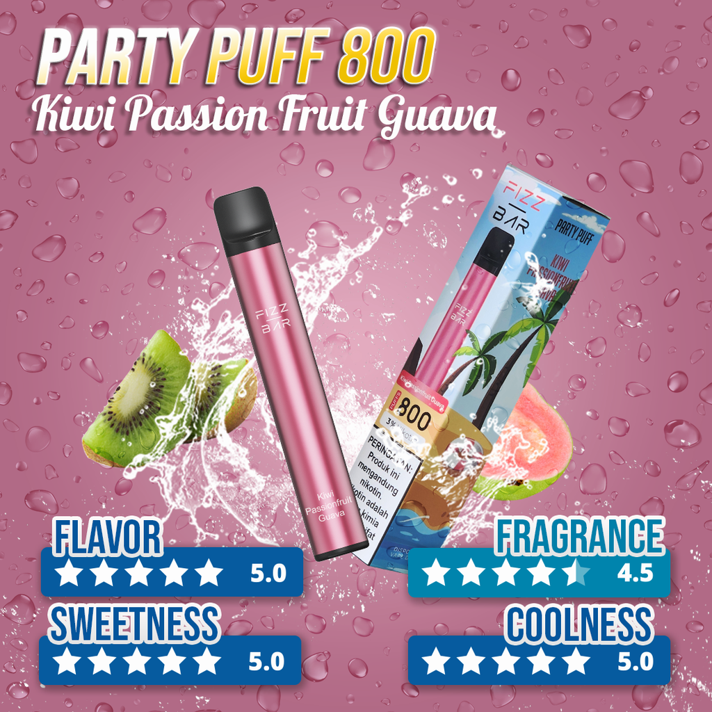 FIZZ BAR Disposable - Rasa Kiwi Passion Fruit Guava - 800 Puff