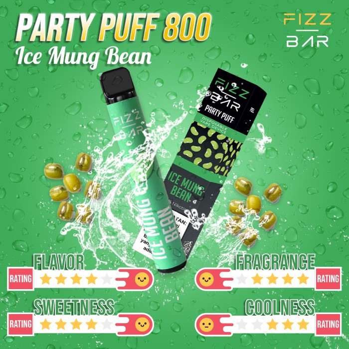 FIZZ BAR Disposable - Rasa Ice Green Bean - 800 Puff