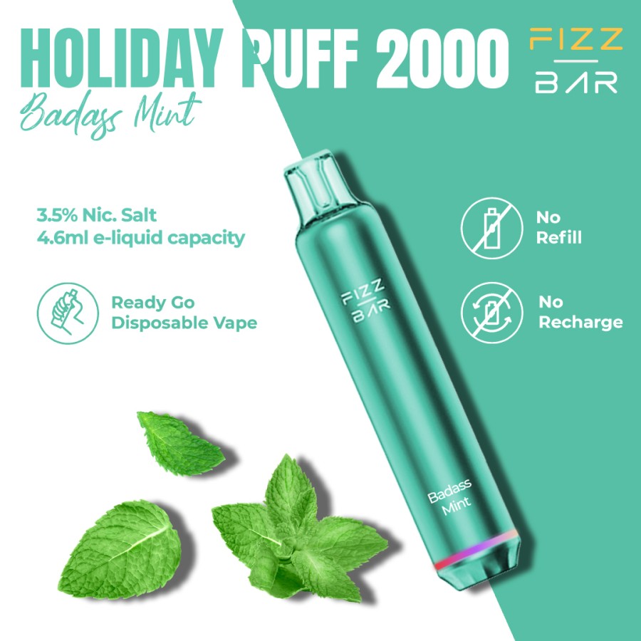 FIZZ BAR Disposable - Mint/Badass Mint - 2000 Puffs