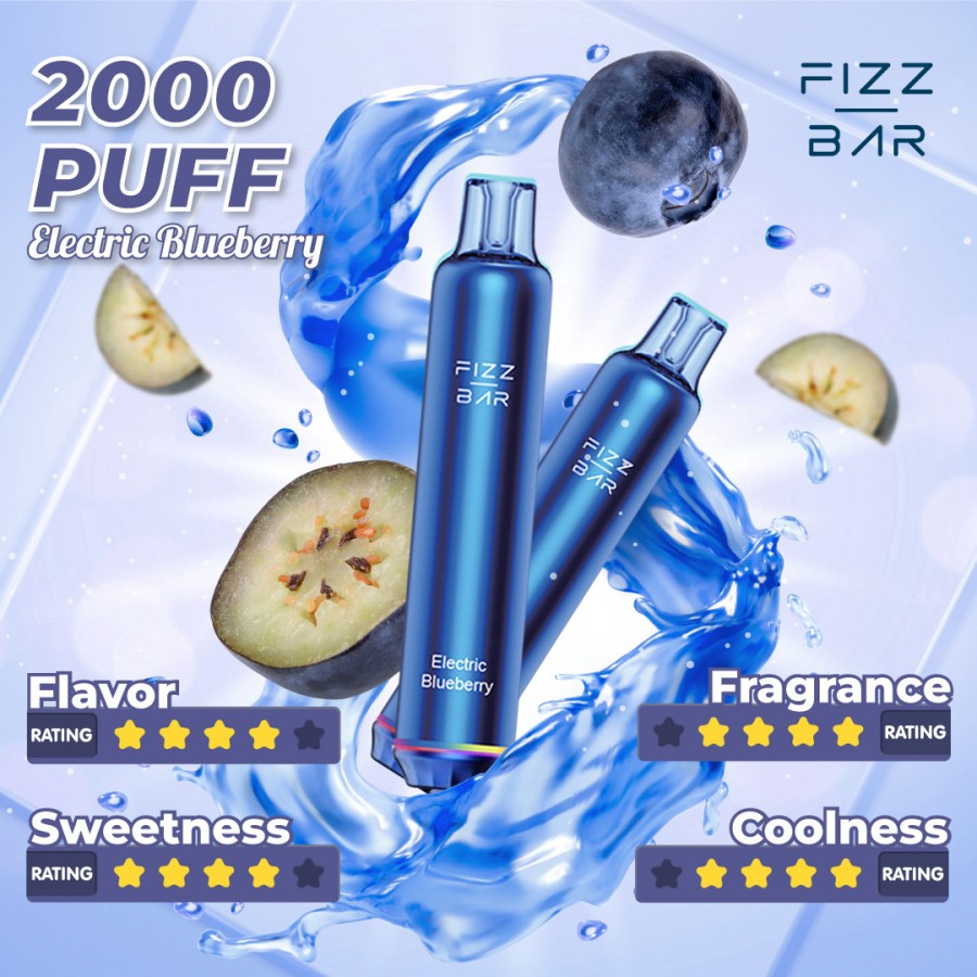 FIZZ BAR Disposable - Blueberry/Electric Blueberry - 2000 Puffs