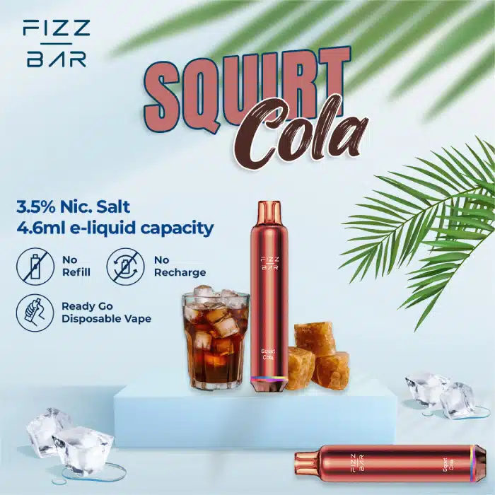 FIZZ BAR Disposable - Cola/Squirt Cola - 2000 Puffs