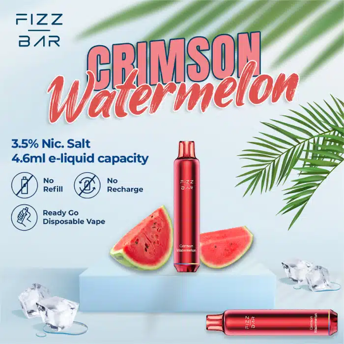 FIZZ BAR Disposable - Watermelon/Crimson Watermelon - 2000 Puffs