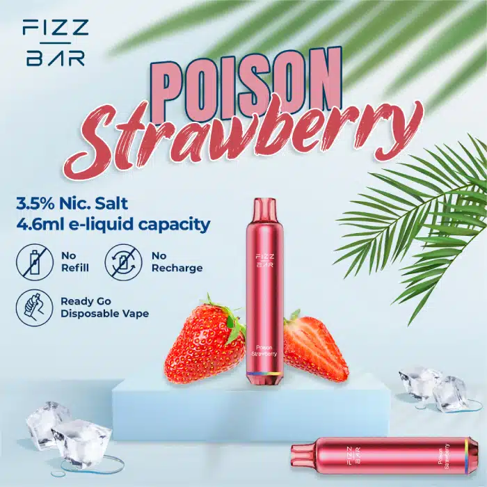 FIZZ BAR Disposable - Strawberry/Poison Strawberry - 2000 Puffs