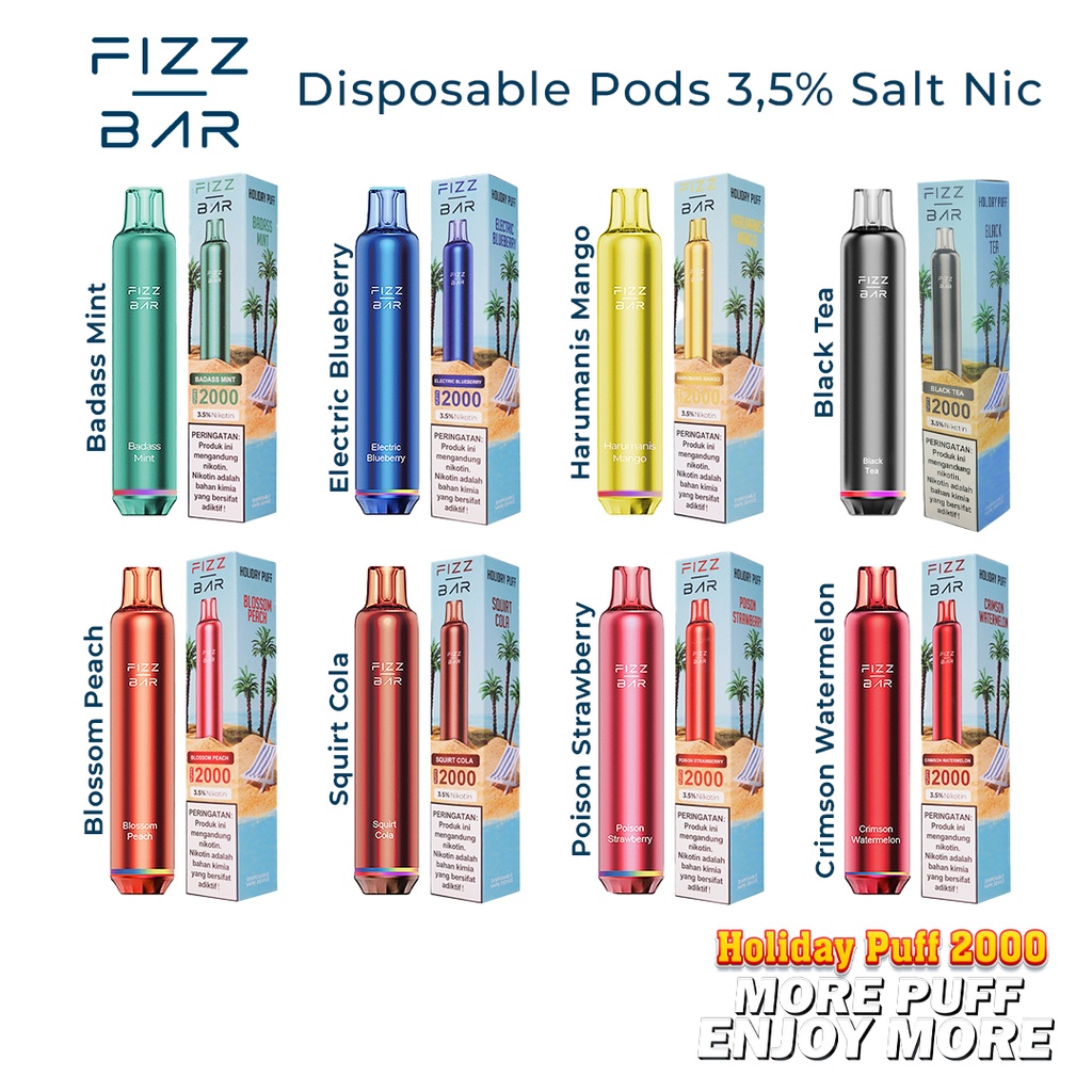 FIZZ BAR Disposable Pod Bundling - Buy 2 pcs 2000 puff Get Bonus