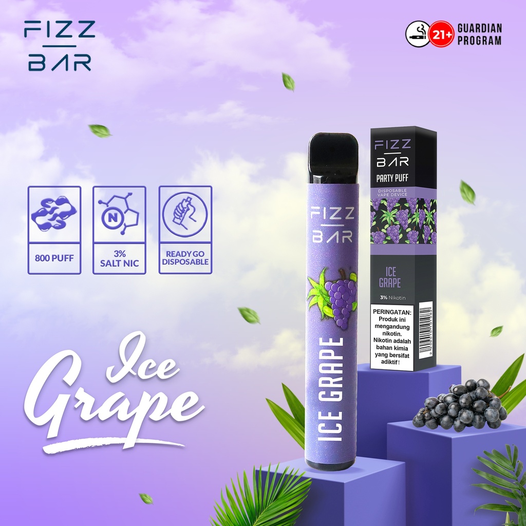 FIZZ BAR Disposable Pods 800 Puff - Paket Hemat (100k Get 5 pcs)