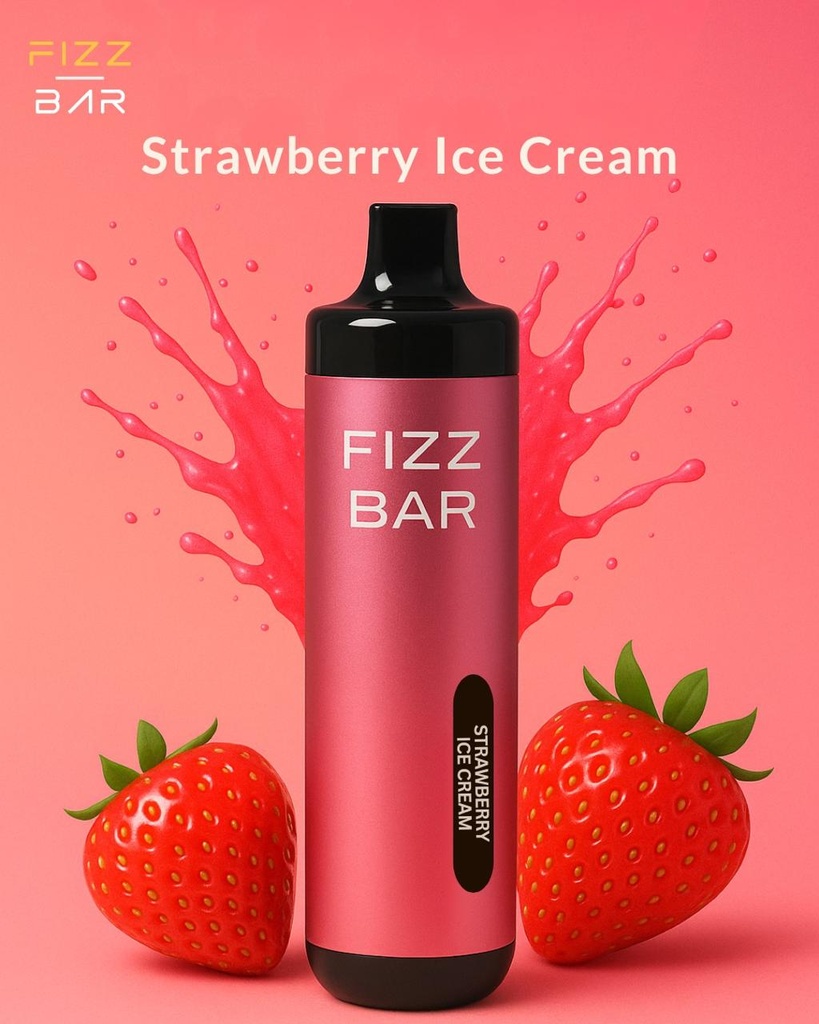 FIZZ BAR Disposable - Strawberry Ice Cream - 8000 Puffs
