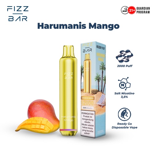FIZZ BAR Disposable - Rasa Harumanis Mango - 2000 Puffs