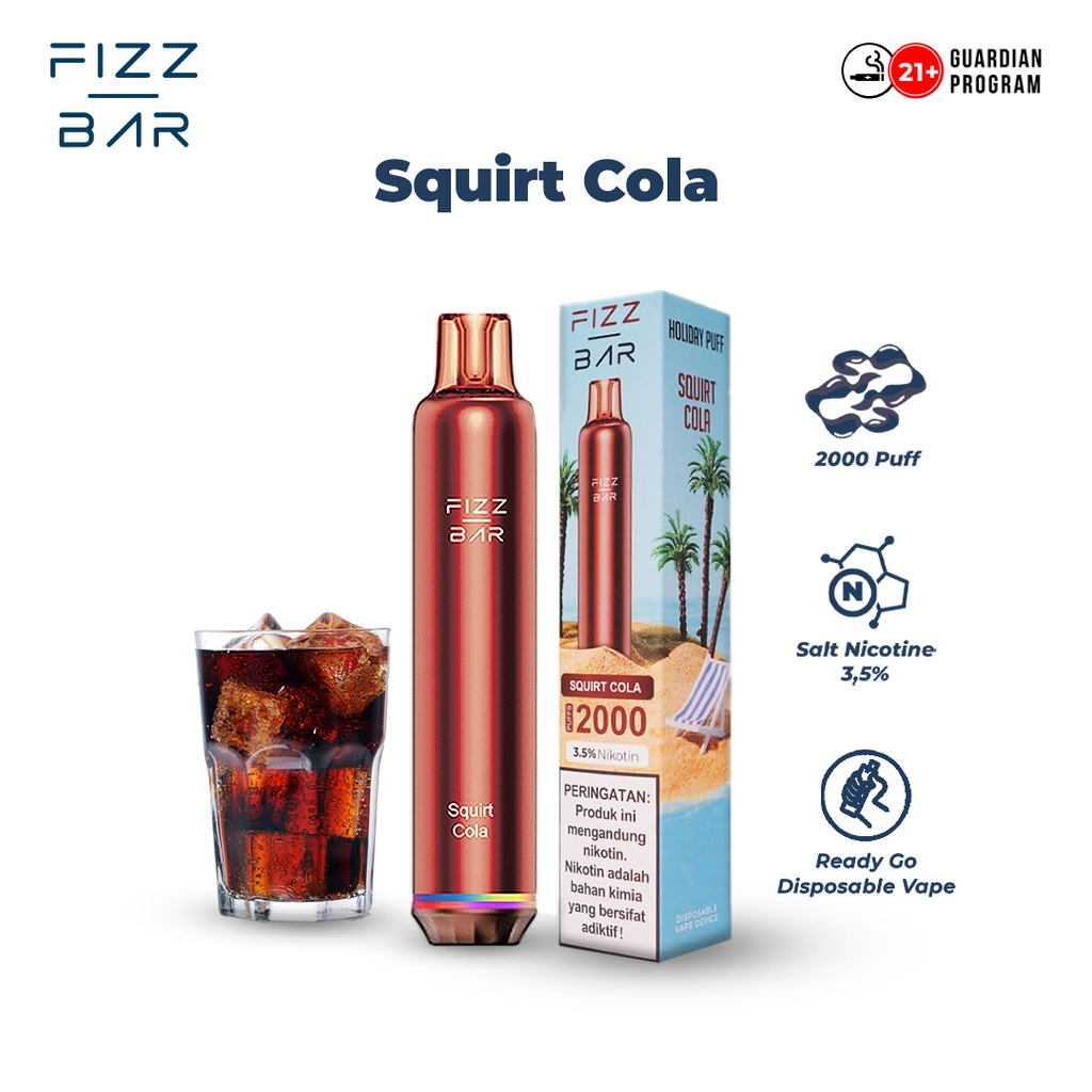 FIZZ BAR Disposable - Cola/Squirt Cola - 2000 Puffs | Fizzbar