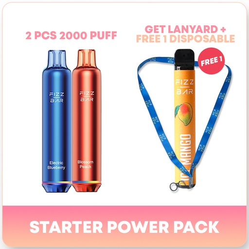 FIZZ BAR Disposable Pod Bundling - Buy 2 pcs 2000 puff Get Bonus