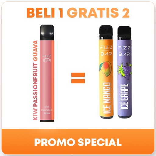 FIZZ BAR Disposable - Rasa Kiwi Passion Fruit Guava - 800 Puffs