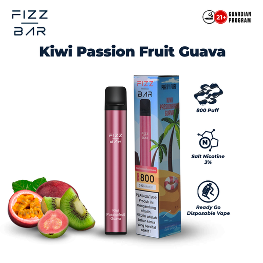 FIZZ BAR Disposable - Rasa Kiwi Passion Fruit Guava - 800 Puffs